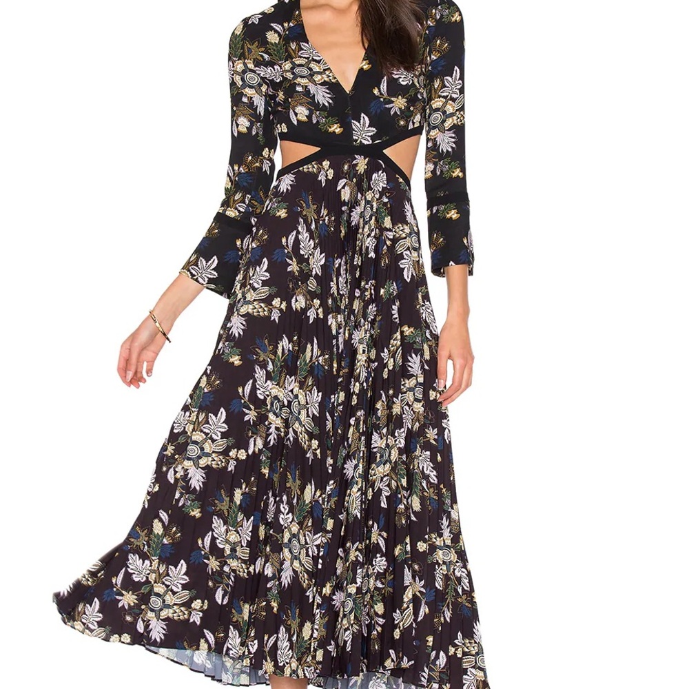 ALC Josefa Silk Cutout Midi Maxi Dress Size 2